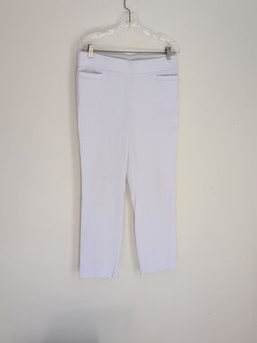 White Ankle Stretch Pants